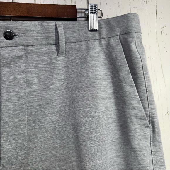 Callaway Mens Heather Gray Flat Front Casual Golf Shorts Classic Pockets Summer - Picture 3 of 13